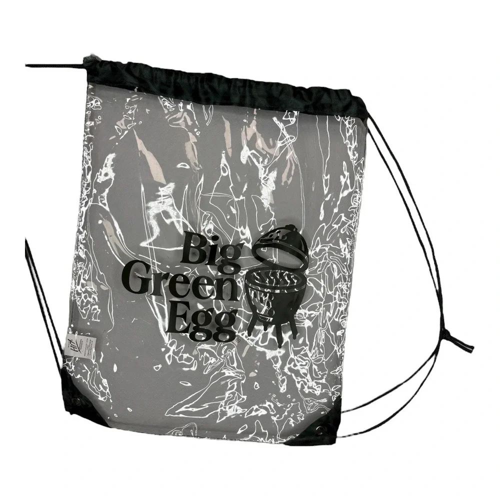 Big Green‎ Egg Drawstring Backpack Clear Promotional Cinch Bag BBQ Grill